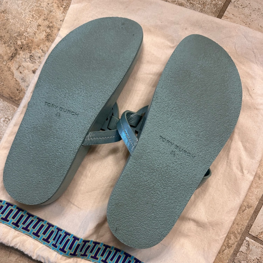 Tory Burch Miller Cloud Sandals in Audrey Blue - Picture 4 of 4